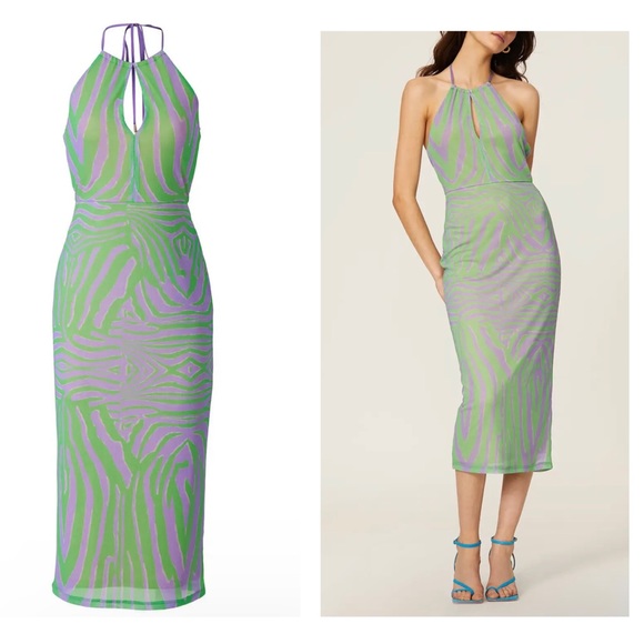 AFRM Kalina Midi Mesh Dress Size Small - Picture 15 of 15